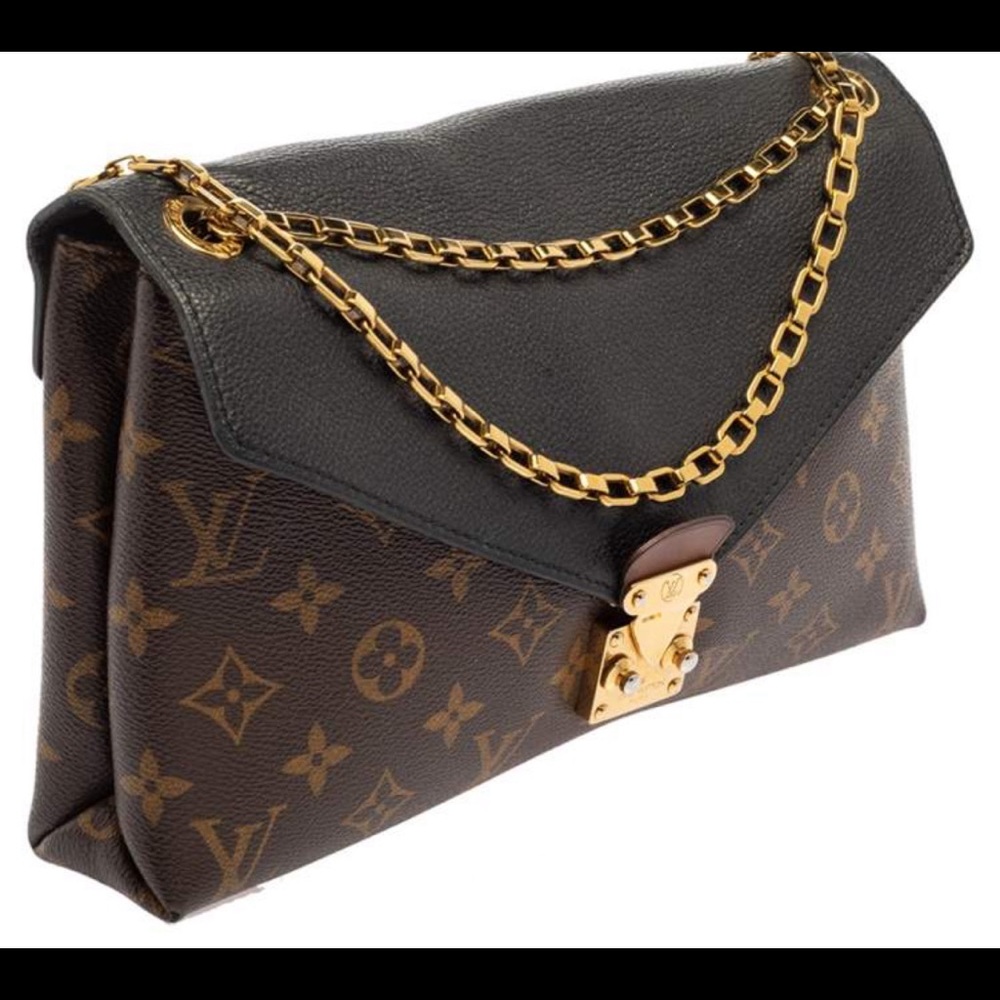 Louis Vuitton Noir Monogram Canvas Pallas Chain
